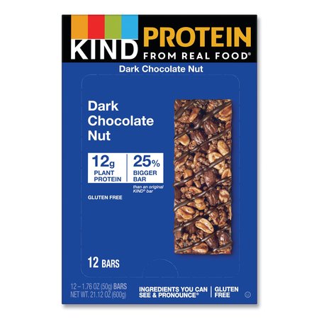KIND Protein Bars, Double Dark Chocolate, 1.76 oz, PK12 26036